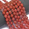 Synthetic Cherry Quartz Glass Beads Strands G-K389-D19-01-2