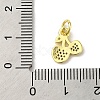 Brass Micro Pave Clear Cubic Zirconia Charms KK-M283-17B-01-3