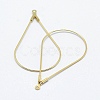 Brass Hoop Earrings Findings X-KK-F727-23G-NF-2