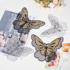 Gorgecraft 12Pcs 2 Style Butterfly Gauze Embroidery Ornaments Accessories PATC-GF0001-11-4