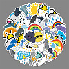 50Pcs Weather Theme PVC Self-Adhesive Cartoon Stickers WG38596-01-1