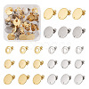 32Pcs 8 Styles 201 Stainless Steel Stud Earring Findings STAS-TA0001-93-9