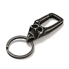 Tibetan Style 316 Surgical Stainless Steel Fittings with 304 Stainless Steel Key Ring FIND-Q101-08AS-04-2