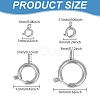 GOMAKERER 24Pcs 4 Styles 304 Stainless Steel Spring Ring Clasps STAS-GO0001-22-2