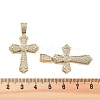 Brass Pave Cubic Zirconia Pendants KK-U009-06A-G-3