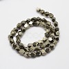 Natural Pyrite Beads Strands G-F197-02-8x8mm-2