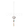 Iron Crown Hanging Crystal Chandelier Pendant HJEW-M002-09P-2