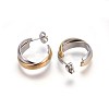 304 Stainless Steel Ear Studs EJEW-P173-11GP-2