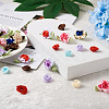 PandaHall Jewelry 10 Style Polyester Imitation Flower Ornamenrt Accessories DIY-PJ0001-33-6