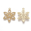 Brass Micro Pave Cubic Zirconia Pendants KK-S354-081-NF-2