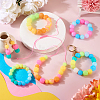 Pandahall 72Pcs 12 Colors  Luminous Hexagon Food Grade Silicone Beads SIL-TA0001-36-8