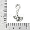 Rack Plating Brass European Dangle Charms KK-R200-07AS-02-3