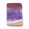 Dyed Natural Crackle Agate Pendants G-S330-09-3