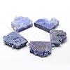 Electroplated Natural Druzy Crystal Beads Strands G-N0257-01-2