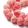 Synthetic Coral Dyed Beads Strands CORA-Q034-A01-01-3