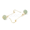 Natural Pearl & Green Aventurine Beads Dangle Earrings EJEW-K252-04G-2