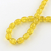 Transparent Crackle Glass Beads Strands X-DGLA-S085-6x8-12-2