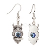 Alloy Charm with Resin Evil Eye Dangle Earring EJEW-JE04926-4