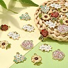 30Pcs 5 Styles Zinc Alloy Enamel Pendants ENAM-CJ0003-09-5