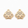 Brass Micro Pave Clear Cubic Zirconia Charms KK-N231-247-NF-1