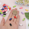 Globleland 32Pcs 8 Colors Opaque Resin Pendants RESI-GL0001-11-3