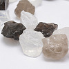 Raw Rough Natural Crystal and Smoky Quartz Beads Strands G-F403-02-3