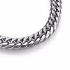 304 Stainless Steel Curb Chain Necklaces NJEW-H493-04P-2