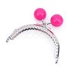 Iron Purse Frame Handle with Solid Color Acrylic Beads FIND-Q038P-D02-1