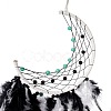 Iron Woven Web/Net with Feather Pendant Decorations AJEW-B017-21-3
