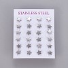 304 Stainless Steel Stud Earrings EJEW-F227-12P-3