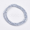 Electroplate Glass Beads Strands EGLA-F120-PL-B02-2