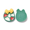 Christmas Theme Opaque Resin Cabochons RESI-G029-A01-2