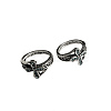 Rhinestone Cross Finger Rings WG60763-05-1