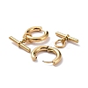 304 Stainless Steel Horizontal Bar Dangle Hoop Earrings for Women EJEW-A075-01G-2