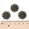 Antique Bronze Brass Flower Cabochon Settings for Jewellery Making X-KK-L006-AB-NF-3