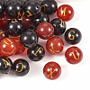 2 Sets 2 Colors Natural Black Agate & Red Agate Beads G-TA0001-46-12