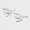 Bird 316 Surgical Stainless Steel Filigree Charms X-STAS-M258-11-2