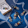 SUPERFINDINGS 6Pcs Natural Gemstone Keychain KEYC-FH0001-14-2