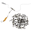 SUPERFINDINGS 30Pcs 6 Style 201 Stainless Steel 3 Way Swivels Fishing Cross Line FIND-FH0004-45-5