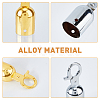 SUPERFINDINGS 4Pcs 2 Colors Zinc Alloy Cord Ends FIND-FH0008-76-10