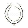 2Pcs 2 Style Crystal Rhinestone Horse Eye Pendant Necklaces Set NJEW-JN04049-1
