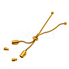 Vacuum Plating 304 Stainless Steel Slider Bracelet/Bolo Bracelet Making MAK-CJ0001-02-2