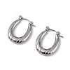 Non-Tarnish 304 Stainless Steel Flower Hoop Earrings for Women EJEW-I284-14P-1