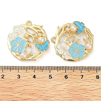 Rack Plating Alloy Enamel Pendants FIND-Q099-06G-03-1