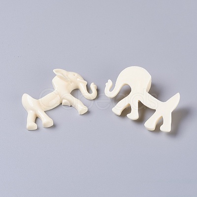 Resin Elephant Cabochons X-CRES-R098-49x76mm-08-1