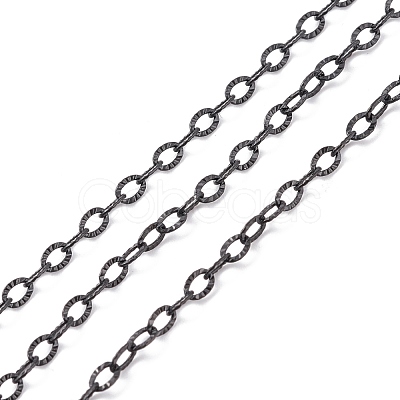 304 Stainless Steel Textured Cable Chains CHS-H007-05EB-1