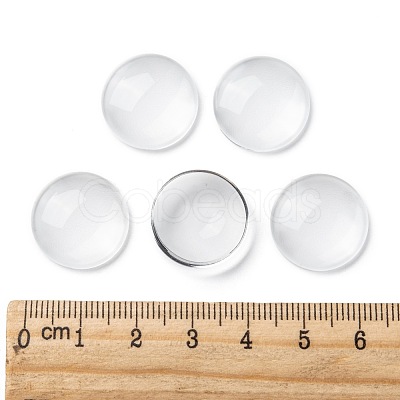 Transparent Glass Cabochons X-GGLA-R026-18mm-1