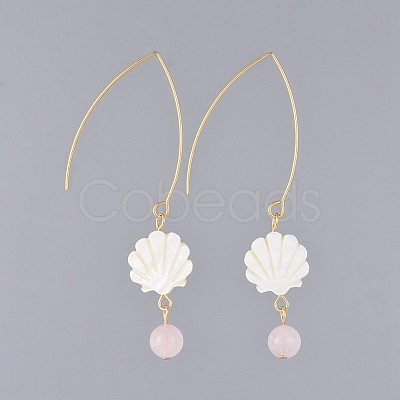 Shell Dangle Earrings EJEW-JE03757-06-1