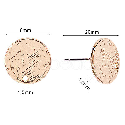 Alloy Stud Earrings Findings EJEW-CJ0001-02G-1