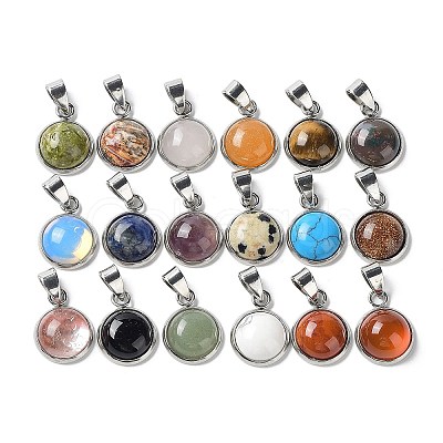 Natural & Synthetic Mixed Stone Pendants G-K337-07C-1